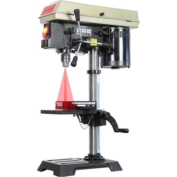 BUCKTOOL 10-Inch 6A Bench Drill Press with Light