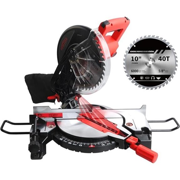 10” Miter Saw with 15-Amp Motor and Bevel