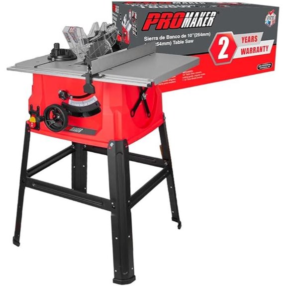 PROMAKER 10-Inch Woodworking Table Saw with Stand