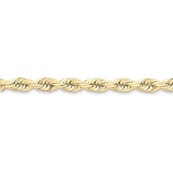 Jewels By Lux 10k 7mm Diamond-Cut Rope Chain