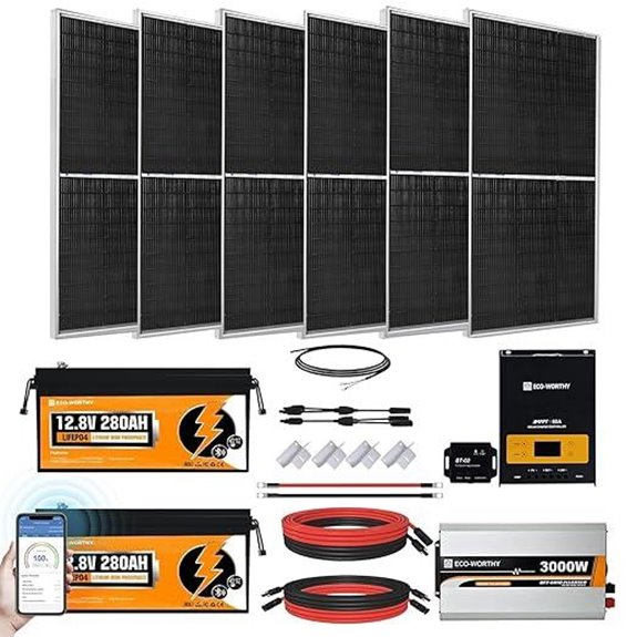 Eco-Worthy 1200W Solar Battery System with Inverter