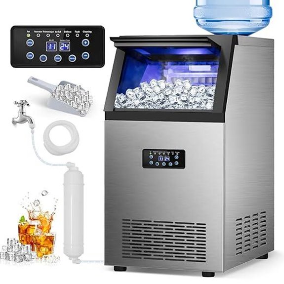 Commercial Ice Maker 120Lbs/24H with Storage