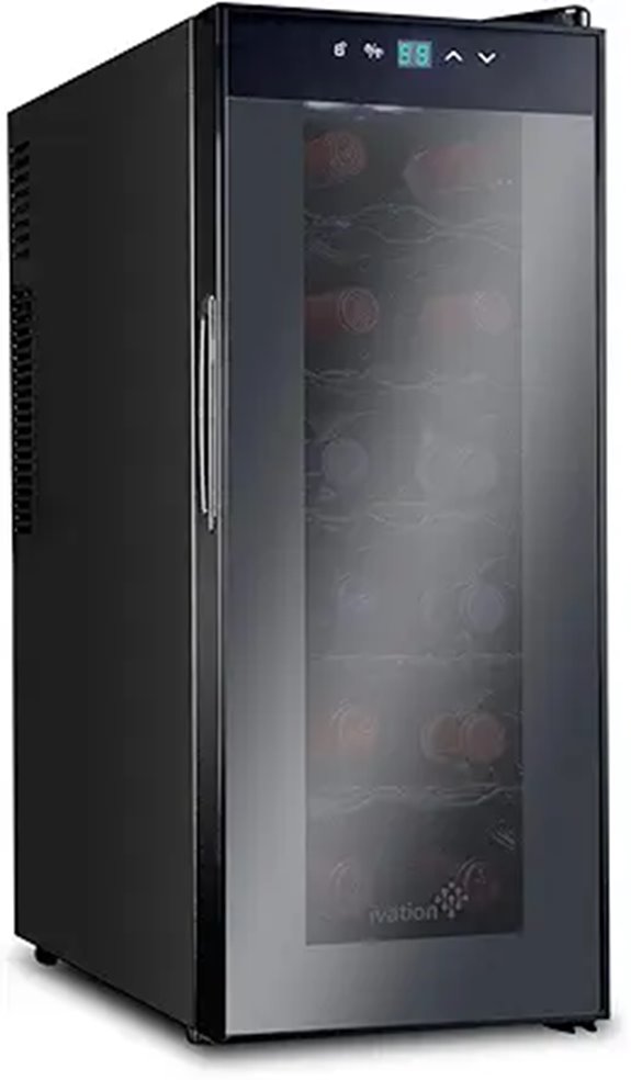 Ivation 12-Bottle Wine Cooler with Digital Display