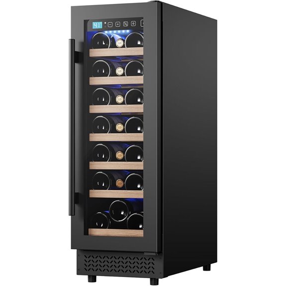 12 Wine Cooler Refrigerator with Double-Layer Glass Door