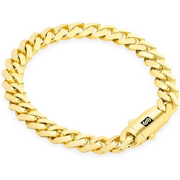 Nuragold 14k Gold Miami Cuban Link Bracelet