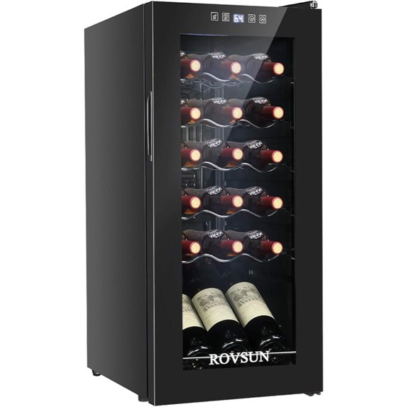 ROVSUN 18-Bottle Wine Cooler with Digital Temp
