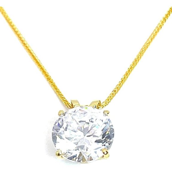 18k Gold Diamond Pendant Necklace for Women
