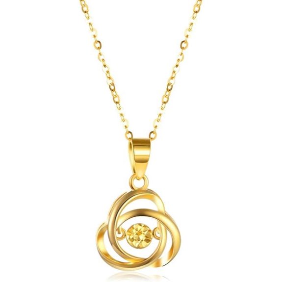 18k Gold Love Knot Necklace for Women
