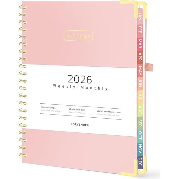 Forvencer 2026 Planner Spiral Weekly & Monthly Organizer