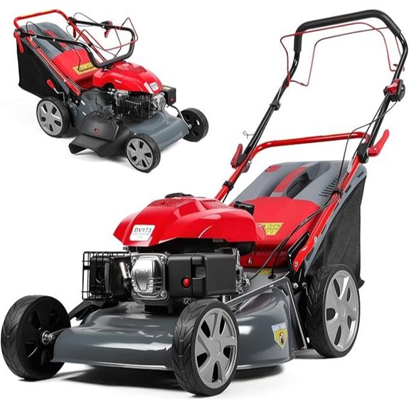 Self-Propelled 20-Inch Gas Lawn Mower with Grass Bag