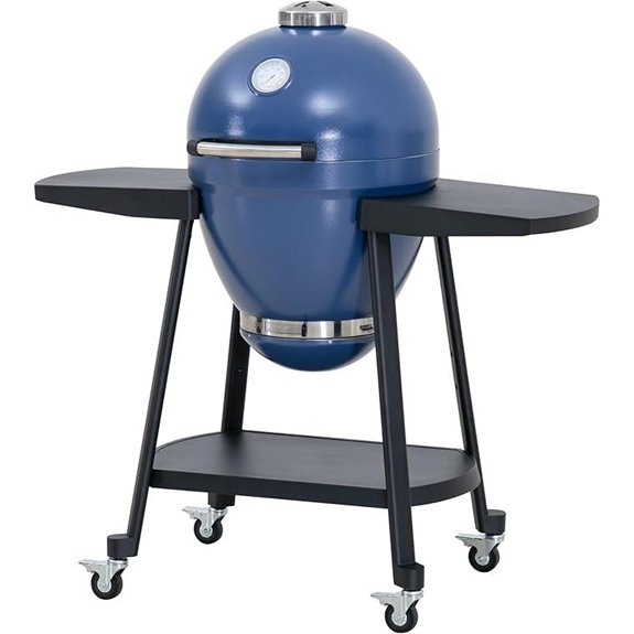 Sunjoy 20-Inch Kamado Charcoal Grill with Wheels