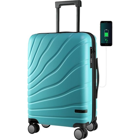 VANKEAN 20-Inch Spinner Carry-On Luggage with TSA
