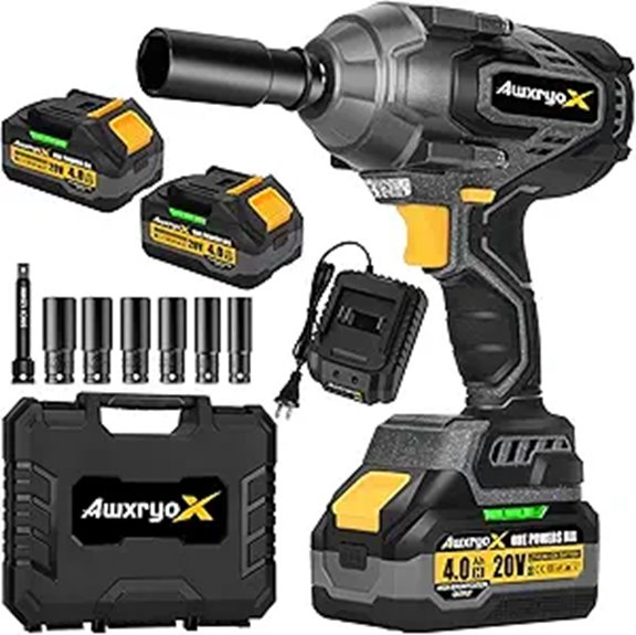 20V Impact Wrench Kit with Batteries and Sockets
