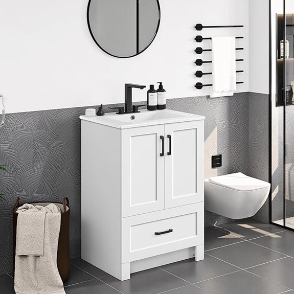 Yaheetech 24.5 Bathroom Vanity with Sink and Storage