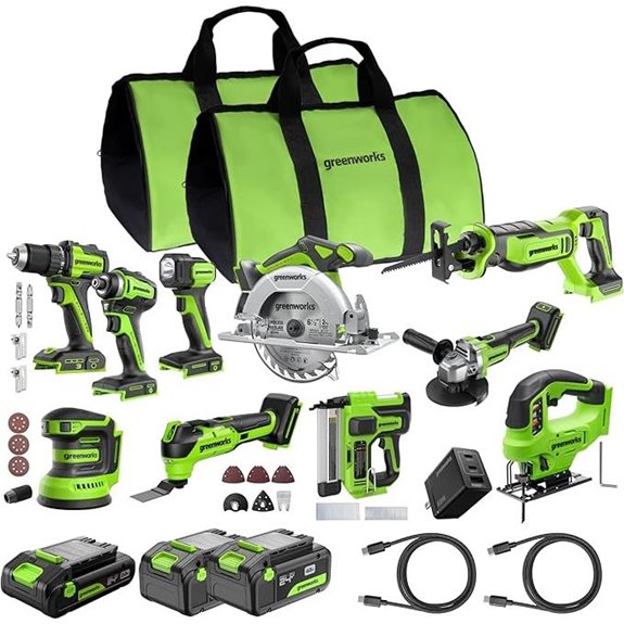 Greenworks 24V Brushless Power Tool Combo Set