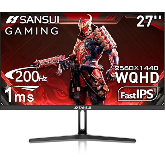 SANSUI 27 WQHD Gaming Monitor 200Hz HDR VESA