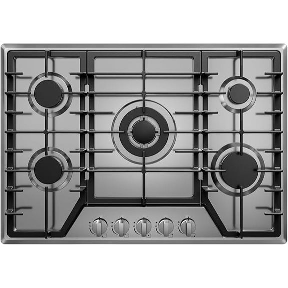 30-inch Gas Cooktop with 5 Burners and Cast Iron Grates