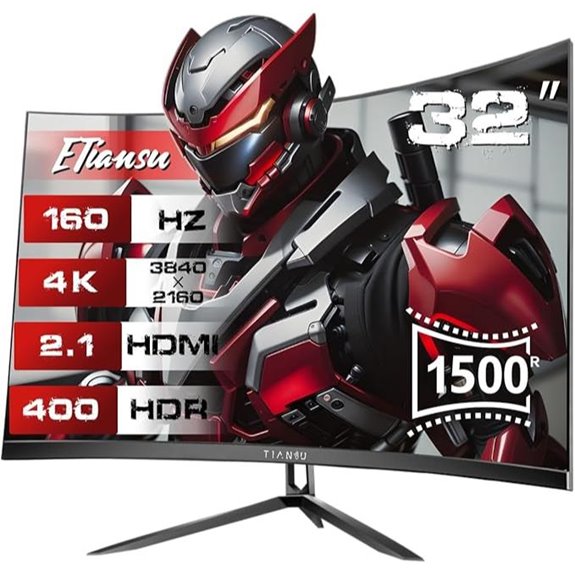 32-Inch 4K Curved Gaming Monitor with HDMI and Speakers