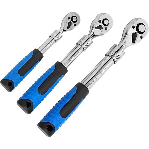 3-Piece Drive Socket Ratchet Set with Extendable Handle