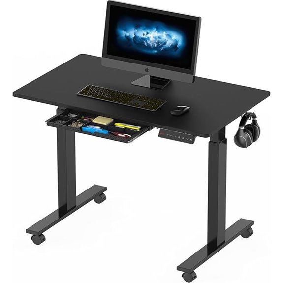 SHW 40-Inch Electric Adjustable Sit-Stand Desk