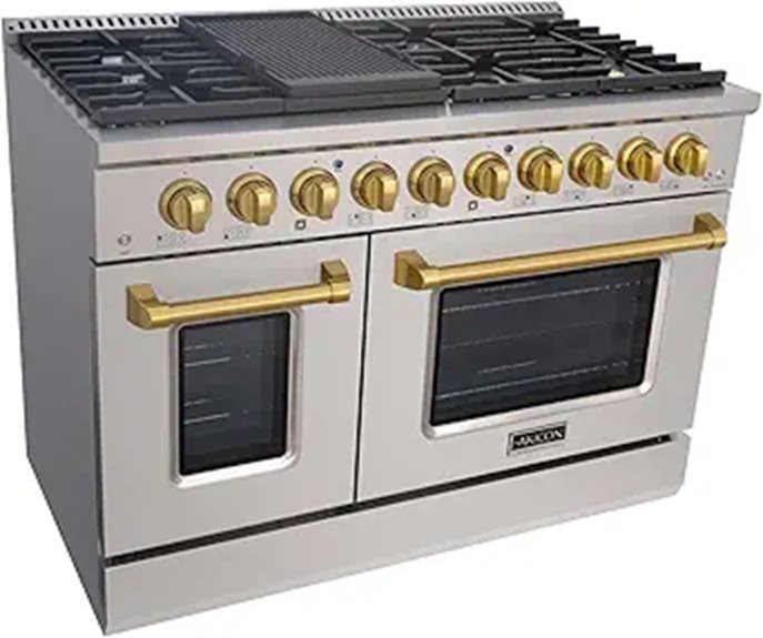 Akicon 48-Inch Double Convection Oven with Burners