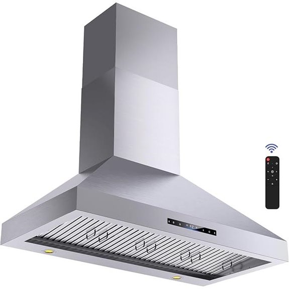 48-Inch Stainless Steel Range Hood with Touch Control