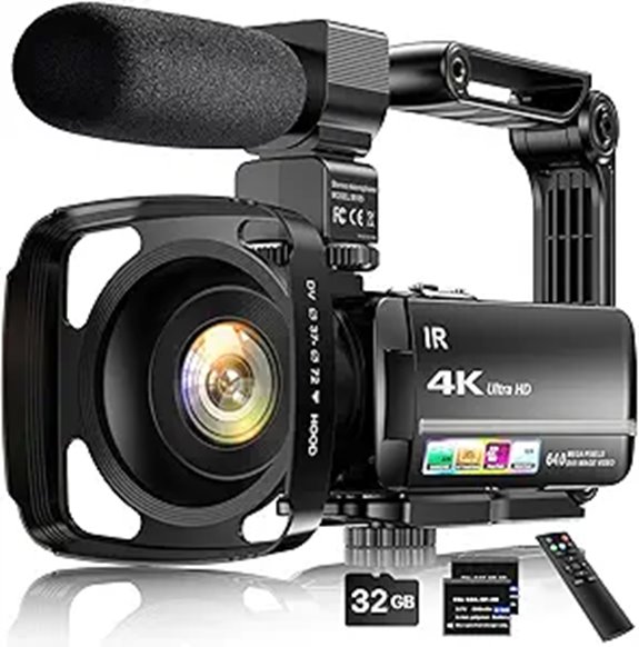 4K Vlogging Camera with Microphone and Accessories