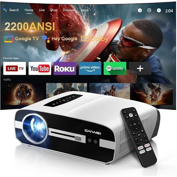 4k google tv projector