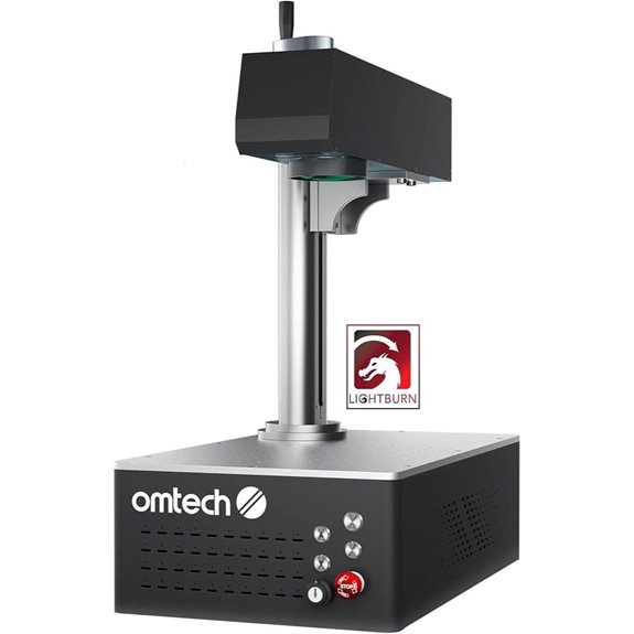 OMTech 50W Autofocus Fiber Laser Engraver with Lightburn