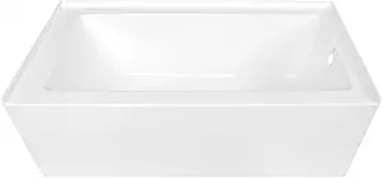 KINGSTON BRASS 60-Inch Alcove Acrylic Bathtub