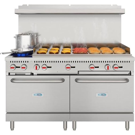 KoolMore 60-Inch Double Oven Commercial Range