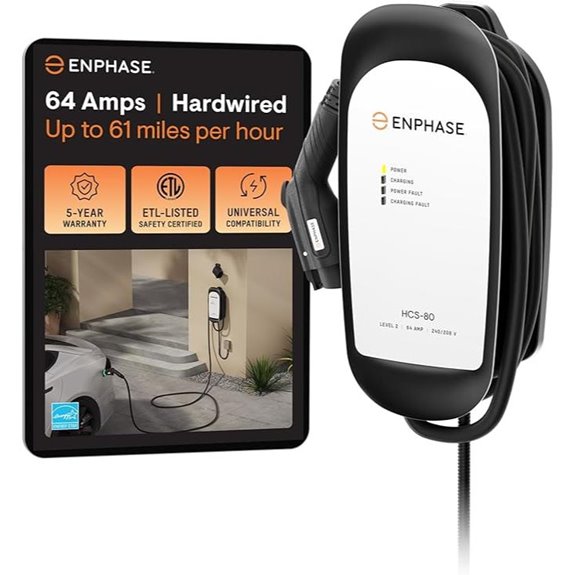 64 Amp EV Charger with 25 ft Cable and J1772 Connector