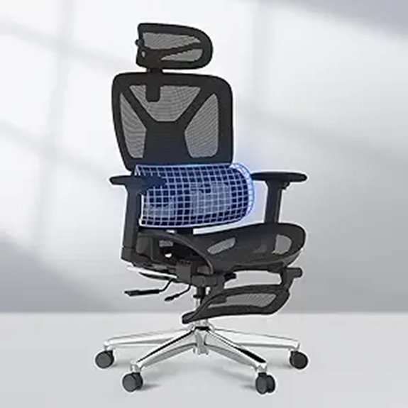 FLEXISPOT ErgoX Ergonomic Office Chair with Footrest
