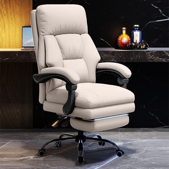 Executive Office Chair with Leg Rest and Recline