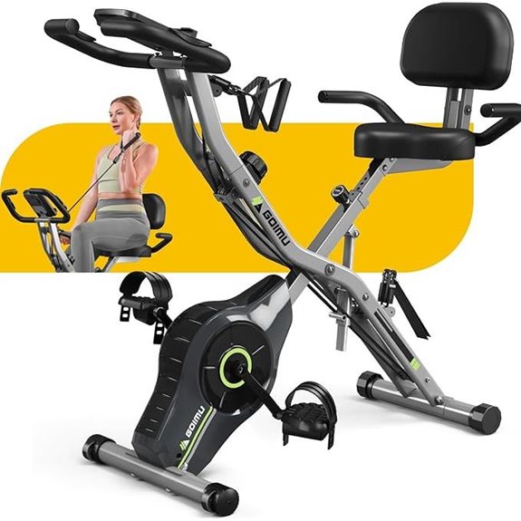 Foldable 5-in-1 Exercise Bike with Adjustable Resistance