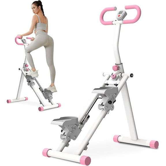 Vertical Climber Home Workout Machine with Adjustable Handle