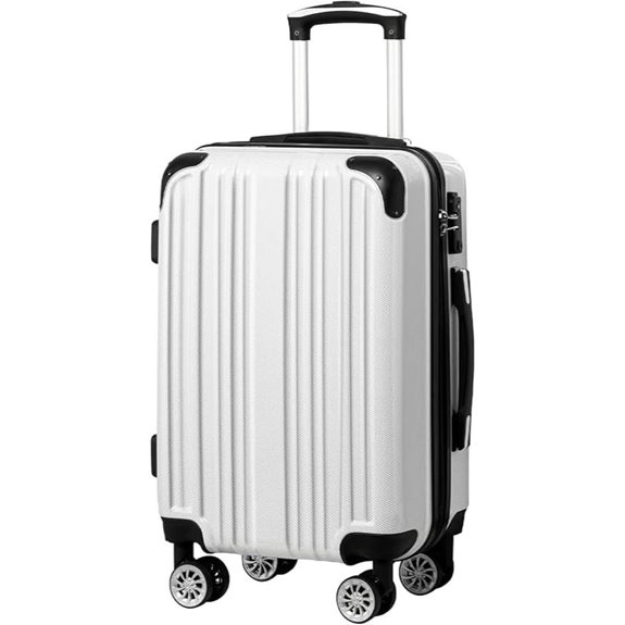 Coolife Expandable Spinner Suitcase 20-28in