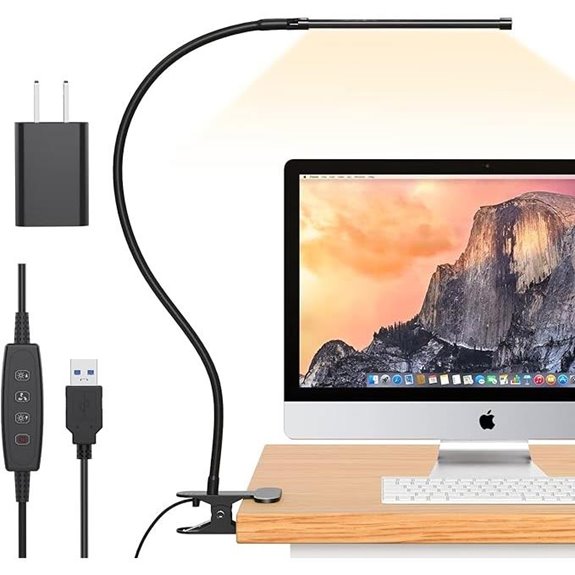 iZELL LED Desk Lamp with Clamp and Multiple Modes