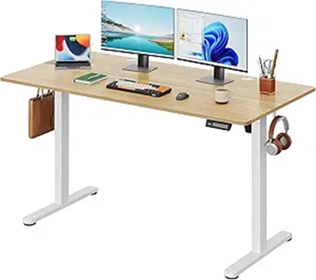 DEVAISE Adjustable Electric Standing Desk (Maple)
