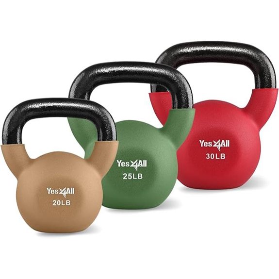 Yes4All Kettlebell 5-65 LB Neoprene Cast Iron