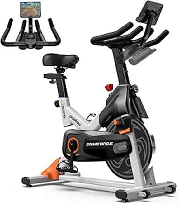 Pooboo Exercise Bike with Adjustable Resistance