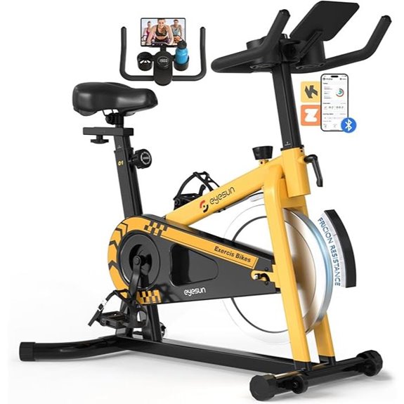 Indoor Cycling Bike with Adjustable Resistance and Seat