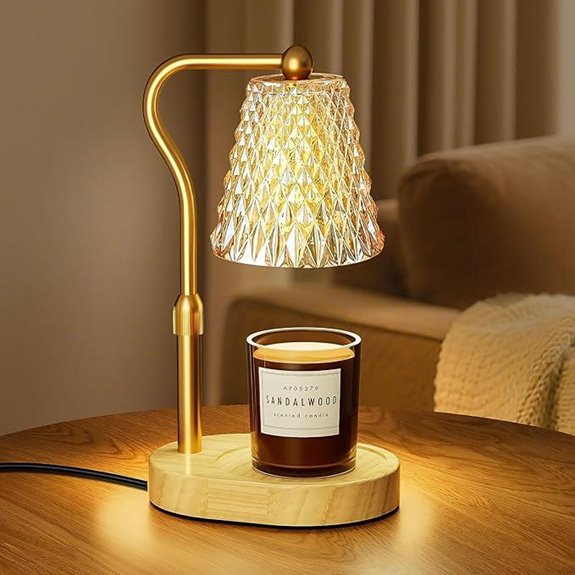 Adjustable Candle Warmer Lamp with Timer and Bulb