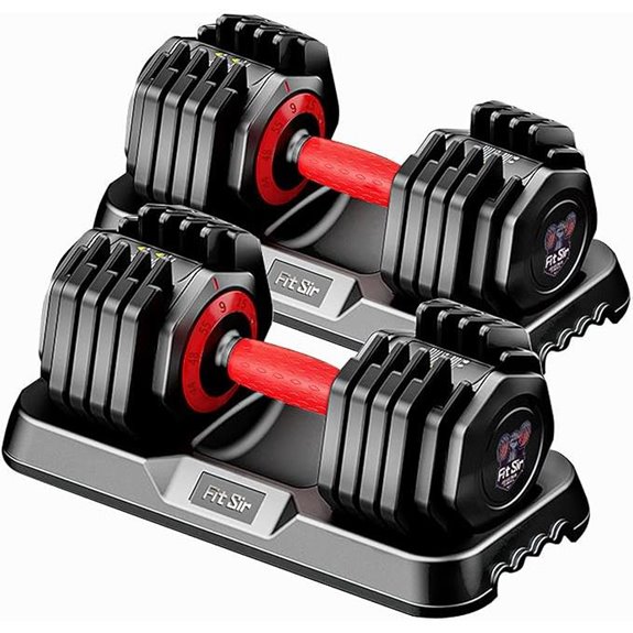 Adjustable 25/55LB Dumbbell Set with Speed Adjustment