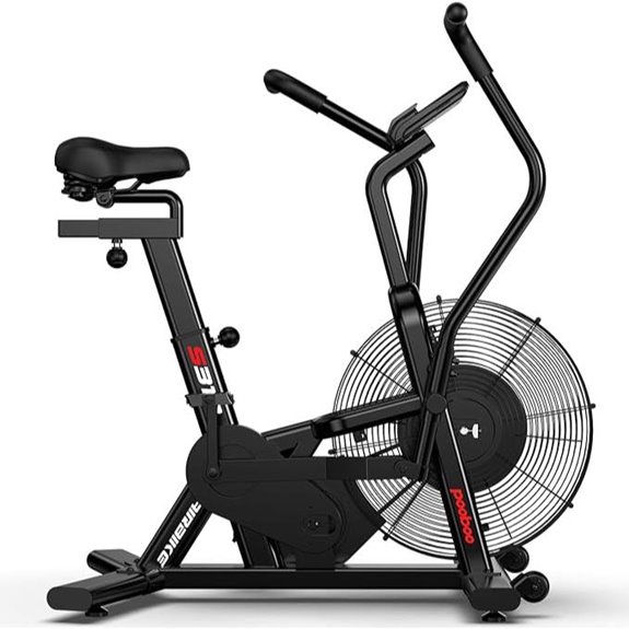 Pooboo Exercise Bike with Air Resistance and Bluetooth