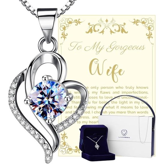 Wedding Anniversary Moissanite Necklace for Her