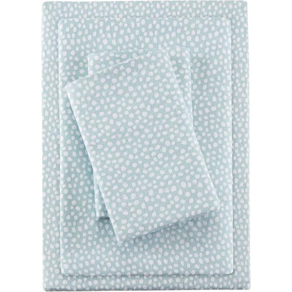 True North Flannel Cotton Bedding Set Full Aqua Dots