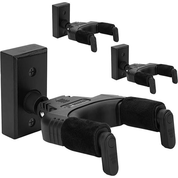 Sondery Guitar Wall Mount with Auto Lock and Adjustable Hook