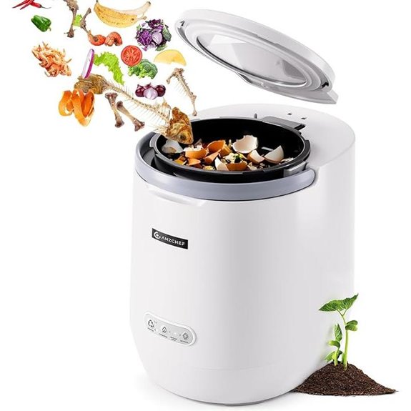 AMZCHEF Electric Kitchen Compost Bin Auto-Cleaning