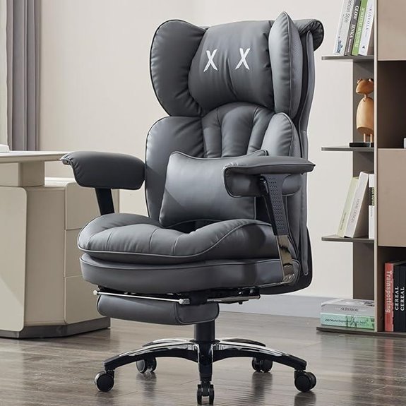 Efomao Big & Tall Office Chair with Footrest